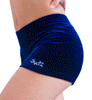 Gymnastics Shorts - Navy Velour - Arete Leotards